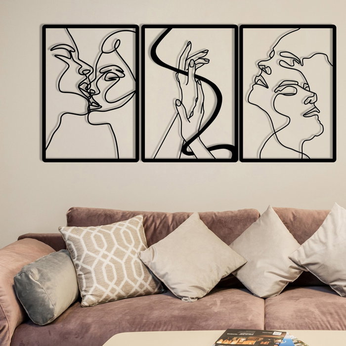 Wallity The Unity Of Love Escultura de Pared Negra Wallity The Unity Of Love Escultura de Pared Negra